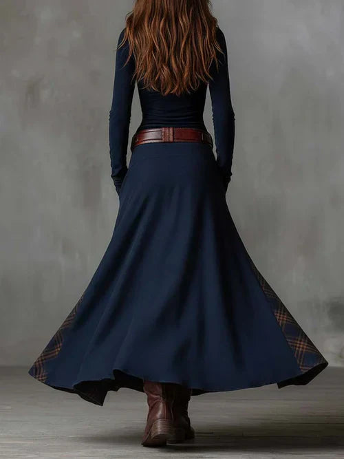 YVETTE - VESTIDO MAXI FLUIDO DE INSPIRACIÓN VINTAGE