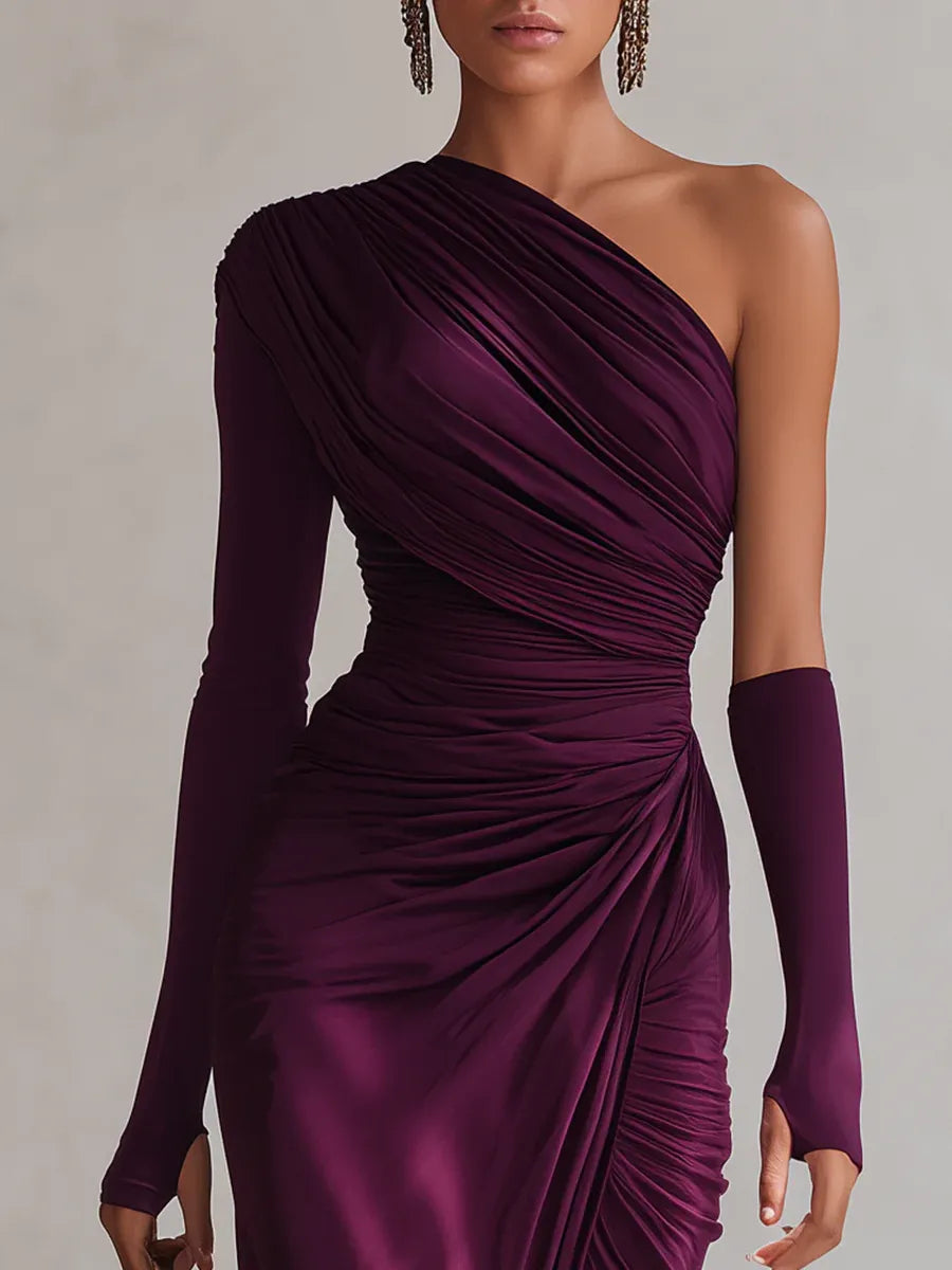 VESTIDO AMETHYS ASYMMETRIC MAXI