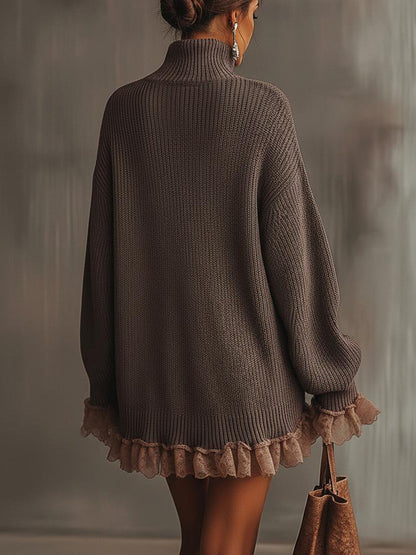 VESTIDO VALENTINA ROCHE FRINGE TAUPE