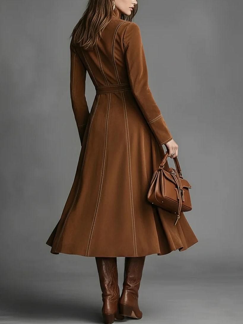 VESTIDO SAVANNAH COGNAC MIDI