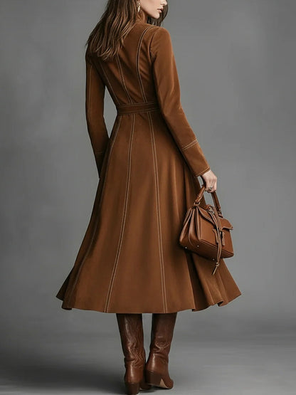 VESTIDO SAVANNAH COGNAC MIDI